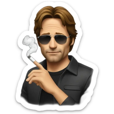 hank moody smokes cigarette sticker
