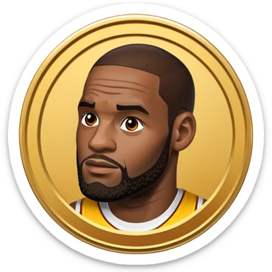 lebron james coin emoji sticker