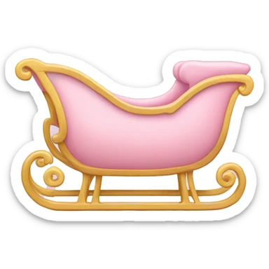 light pink sleigh sticker