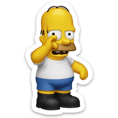 Homer simsone sticker