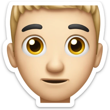 face emoji that shows the feeling of honored, nervousness, pressured, and determined sticker