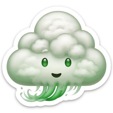 Boodihole smelly and ugly  white and green smoke  sticker