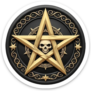 goth pentagram sticker