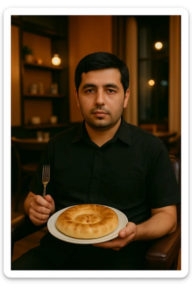 birinchidagi odamni yuziga 2 rasmdagi odamga uxshatib chizib bergin xuddu shunday non yen utirganini sticker