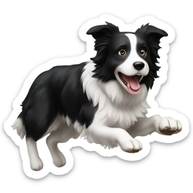 Border collie jumping over anvil sticker