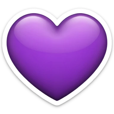 Heart emoji with mix of black and purple colour sticker