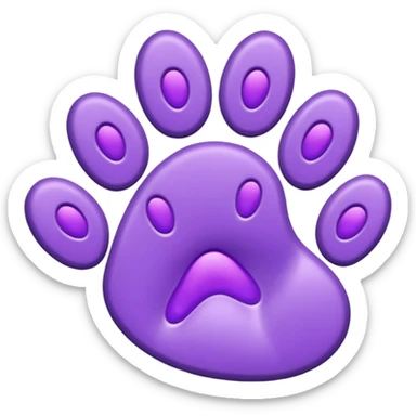 purple-cat-pawprint sticker