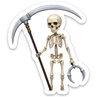 skull scythe sticker