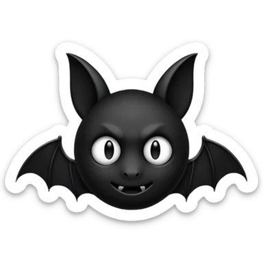 goth bat emoji, dramatic and mysterious sticker