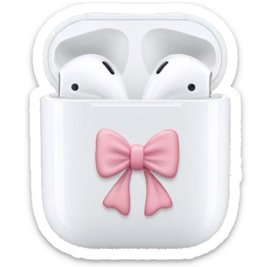 AirPods light pink bow sticker