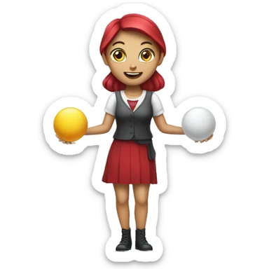 Emoji juggler female sticker