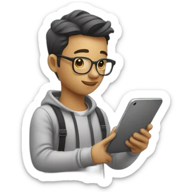 ux designer sketching a mobile app sticker