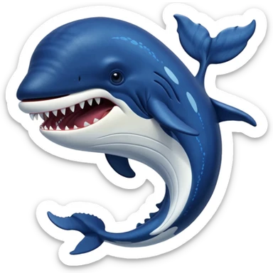 A biblical illustration of the whale that swallowed jonah sticker