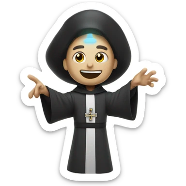 animated, priest sensor swinging with smoke sticker