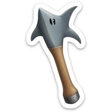 Shark hammer sticker