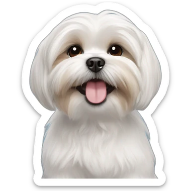 maltese shih tzu- smile sticker