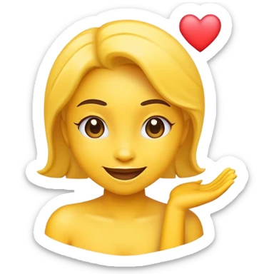 Yellow emoji that has I love Ayanna on it sticker