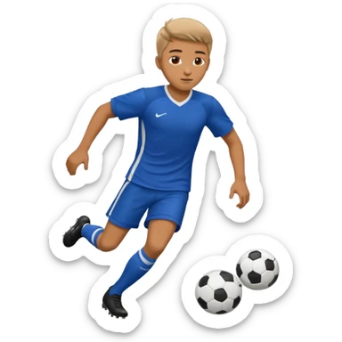 hombre jugando futbol sticker