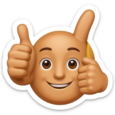 Hand with congratulations sticker