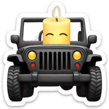 Jeep candle sticker