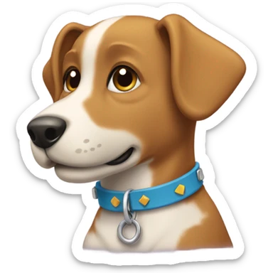 Perro con collar sticker
