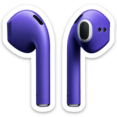 Big AirPods 58 Color dark-Purple sticker