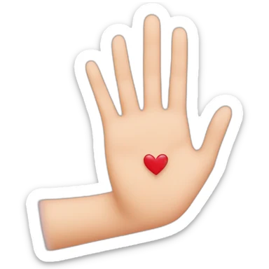 I love you written on hand sticker