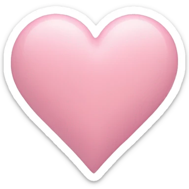 Pastel pink love heart sticker