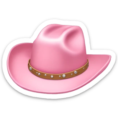Light pink cowgirl hat sticker