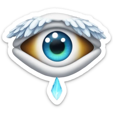 eye with angel wings  sticker