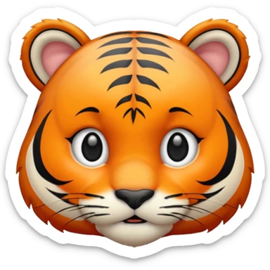 cute tiger face sticker