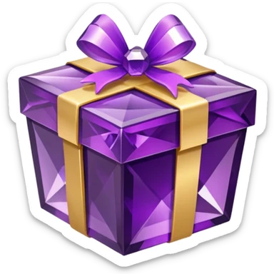  Gift box made of Amethyst sticker