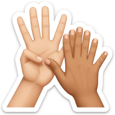 Person extending hand to another person, first step in trust building sticker