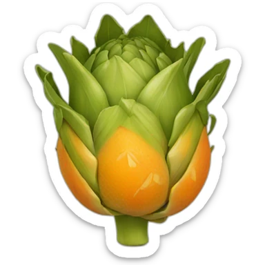 orange artichoke sticker