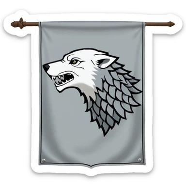 Game of thrones house of stark banner emoji sticker