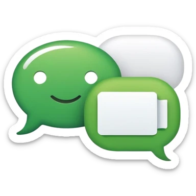 make a logo with NO TEXT, take inspiration from popular chatting application logos but it is a 'group study with a Book' web app. So make a minimal logo. I would like #7A9A01, #9BC620 and white color.  sticker