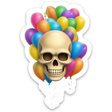 Skeleton made out of happiness sticker