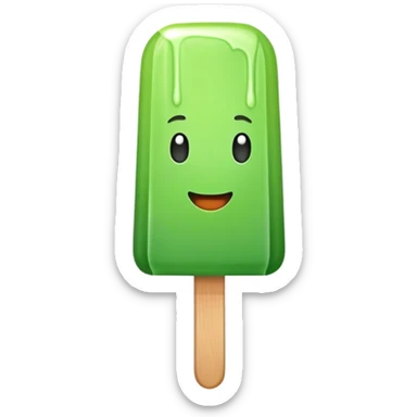 Popsicle green, fat size sticker