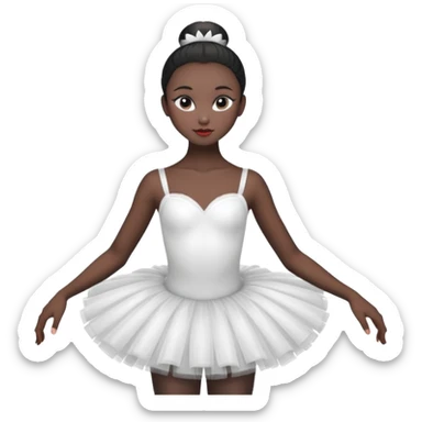 Black swan ballerina emojie sticker