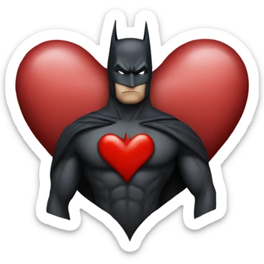 Batman heart sticker