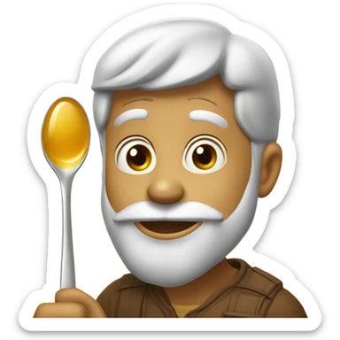 Man sucking honey  sticker