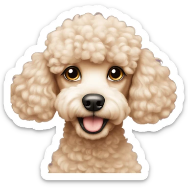 Poodle apricot sticker