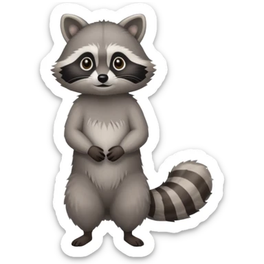 A full body racoon 🦝 emoji sticker