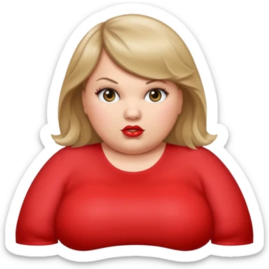 Taylor swift obesity  bigger bigger bigest take up the full screen  dying sticker