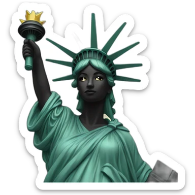 black statue of liberty sticker