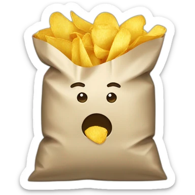 A bag of chips sticker