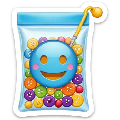 happy zip lock with pounder  sticker