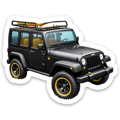 Black jeep with lots of ducks sticker