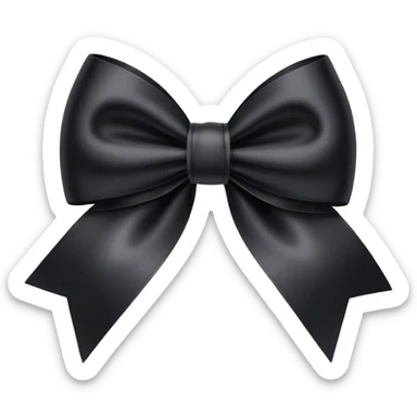 Black bow sticker
