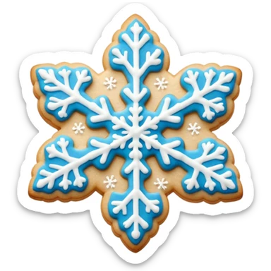 Christmas cookie snowflake sticker